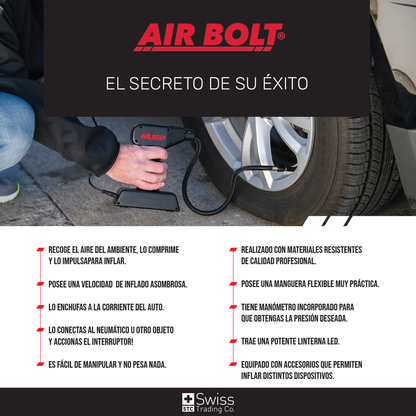 Air bolt - Compresor de Aire Portátil | Inflador Eléctrico de Emergencia
