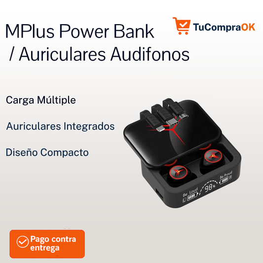 MPlus Power Bank / Auriculares Audifonos
